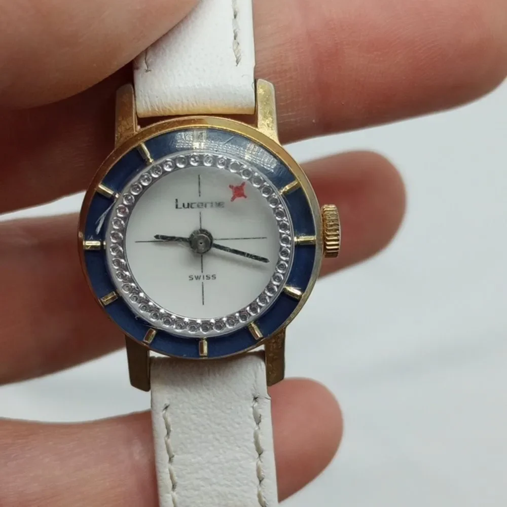 Vintage Lucerne White Ladies Watch Swiss Made